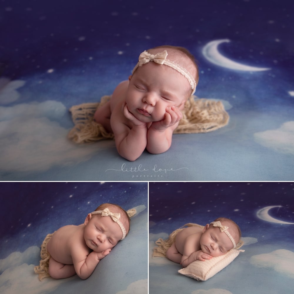 Plano Newborn Photographer | Girl newborn photoshoot with flowers